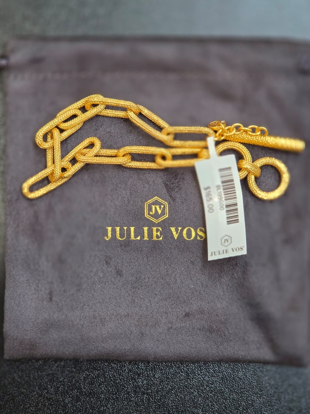 Julie Vos Gold Textured Link Toggle Bracelet - Picture 2 of 2